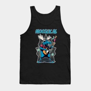 Mooseical - Rock N Roll Moose with a Electric Guitar Tank Top